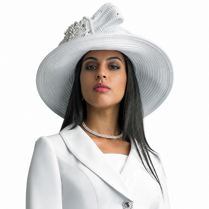 Church Suit 2834-WHT Lily And Taylor-Hat