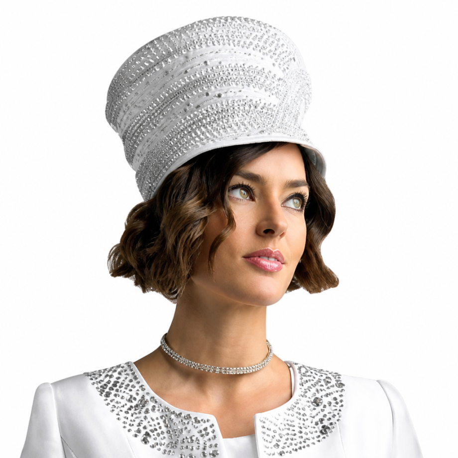 Lily And Taylor 3800-WHT Church Hat