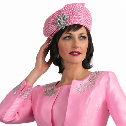 Lily And Taylor 3800-PNK Church Hat