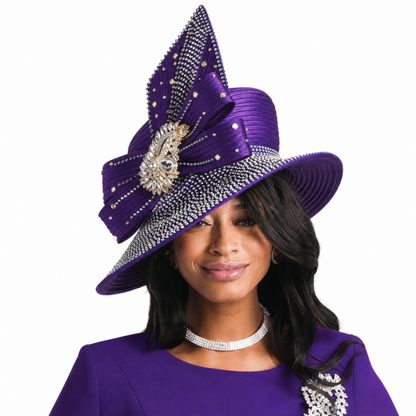 Lily And Taylor 4154-PU Church Hat