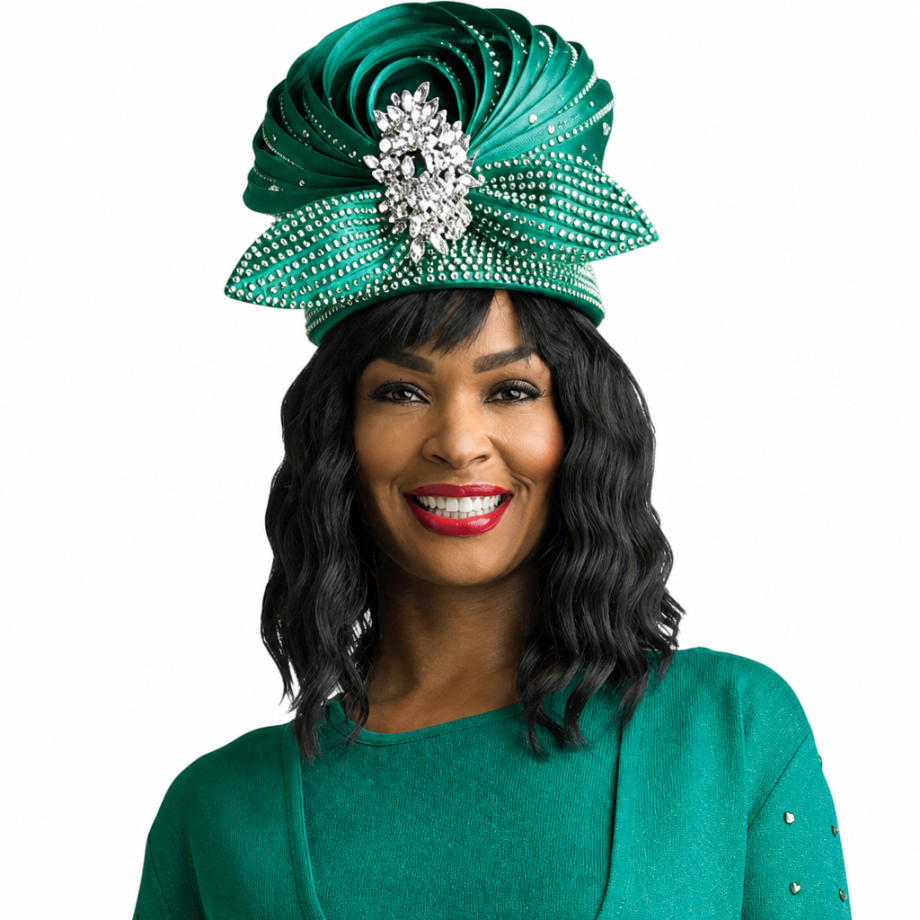 Lily And Taylor 726-EMR-H Church Hat