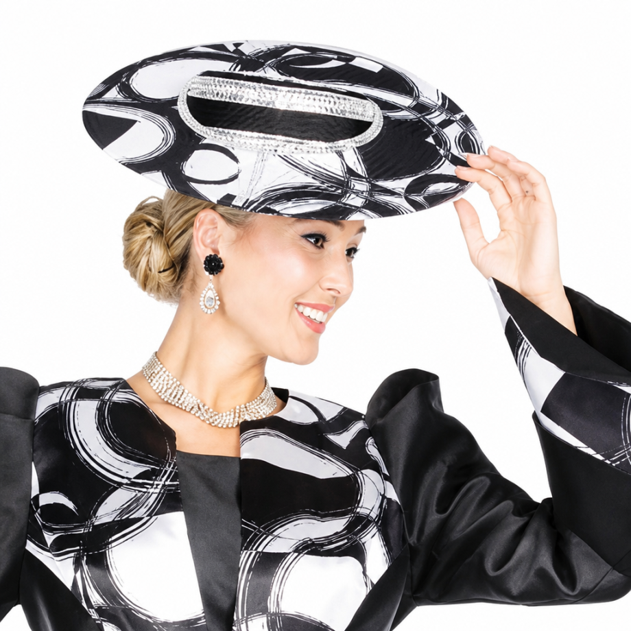 Champagne Italy 6119-BWW-H Church Hat