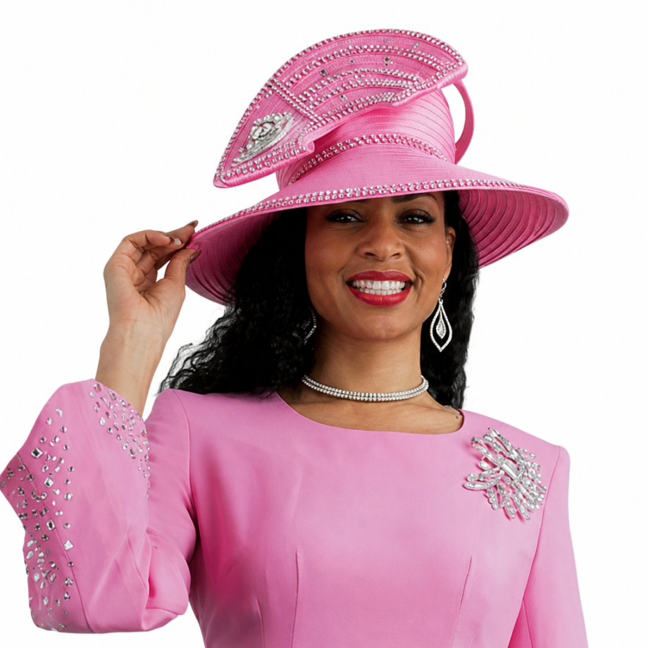 Lily And Taylor 4385-PNK Church Hat