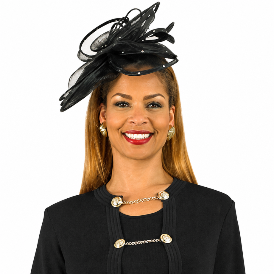 Lily And Taylor 848-BLK-HAT Church Hat