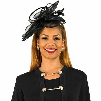 Lily And Taylor 848-BLK-HAT Church Hat