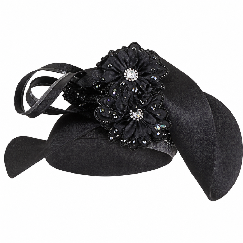 Donna Vinci 13469-BLK-H Church Hat