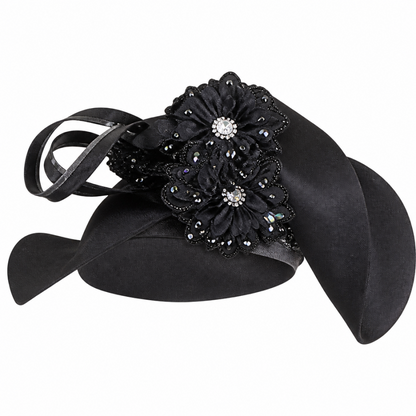 Donna Vinci 13469-BLK-H Church Hat