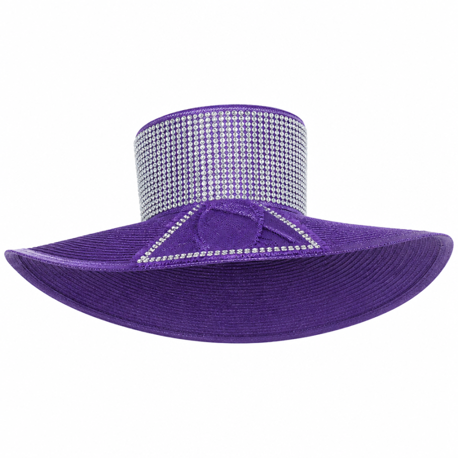 Donna Vinci 13479-PUR-H Church Hat