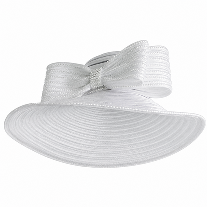 Lily and Taylor 4848-WHT Church Hat