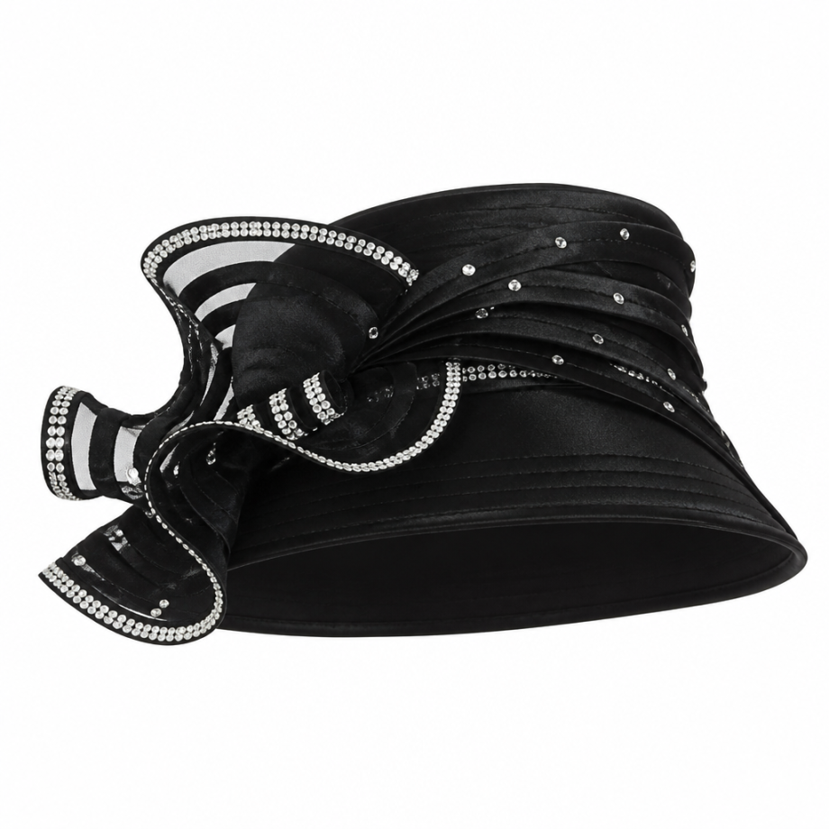 Giovanna S0722-BLK Church Hat