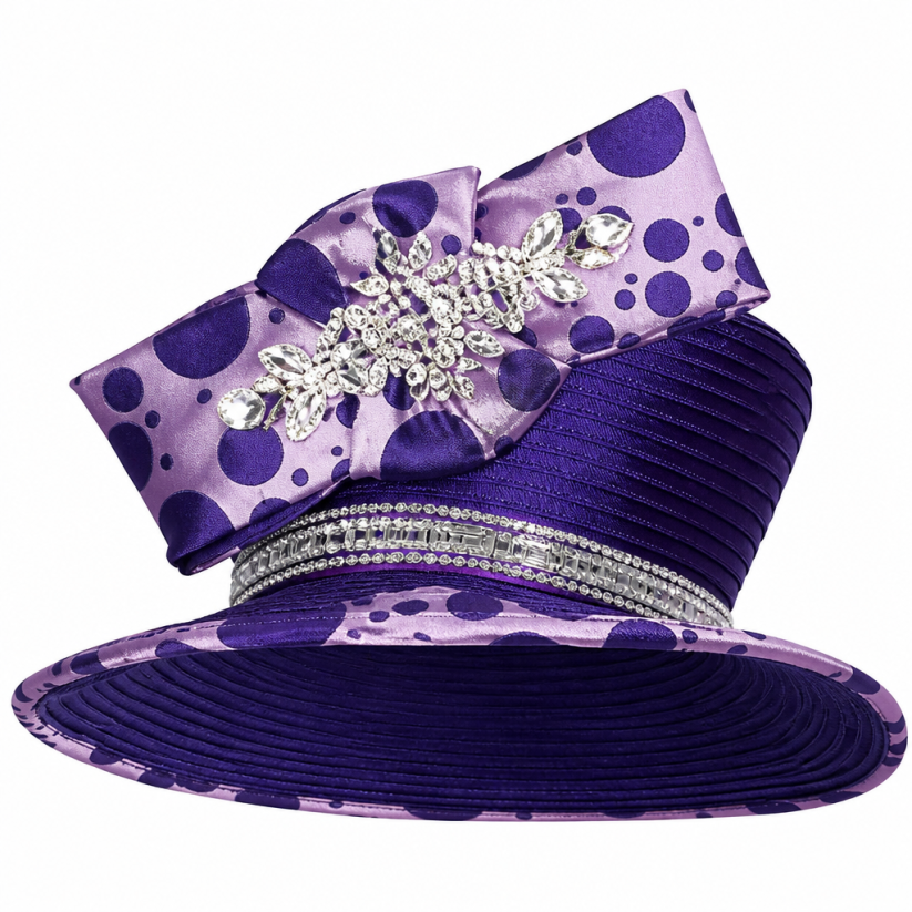 Champagne Italy 6014-PUR Church Hat