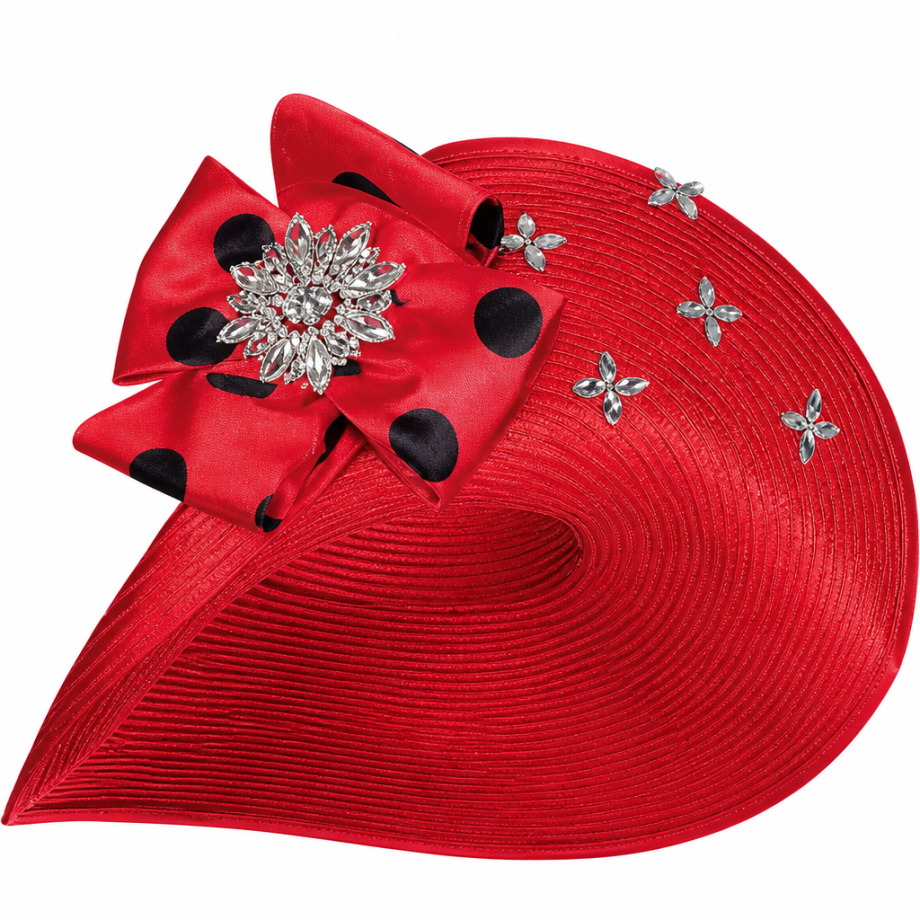 Champagne Italy 6018-RED Church Hat