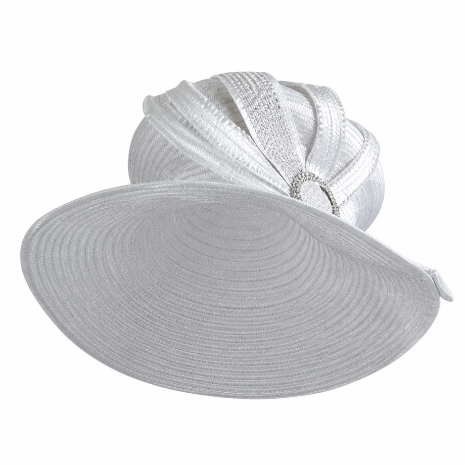 Lily And Taylor 4471-WHT Church Suit For Women-Hat