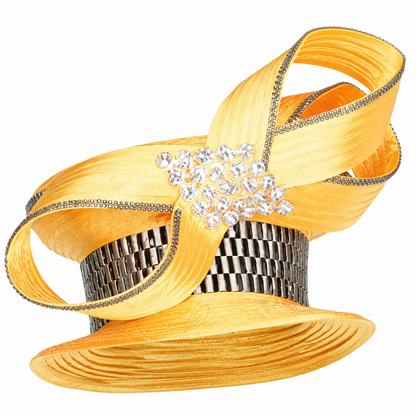 Champagne Italy 5951-BLK-QS Church Hat