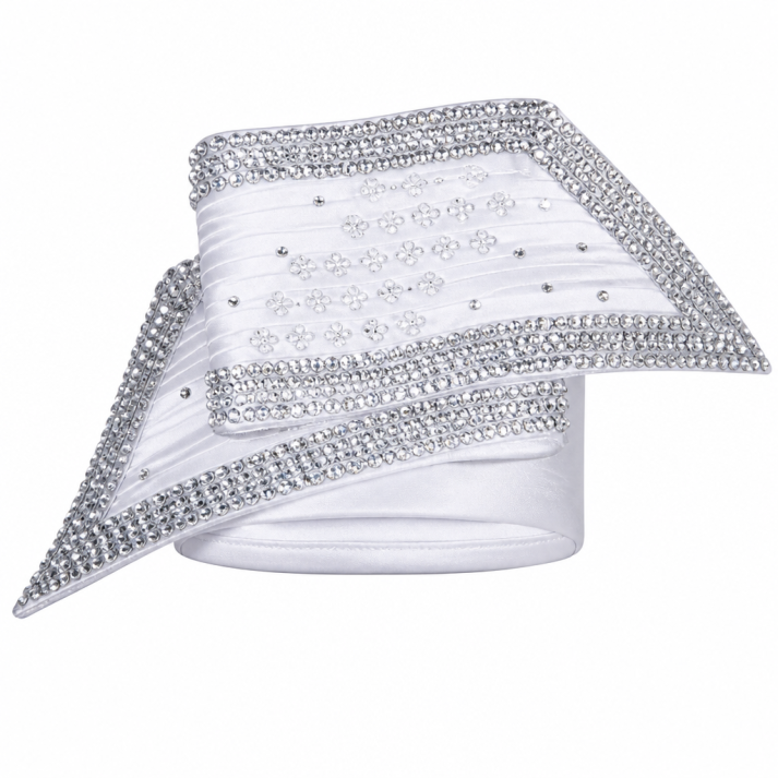 Elite Champagne 6465-WHT-H Church Hat