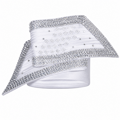 Elite Champagne 6465-WHT-H Church Hat