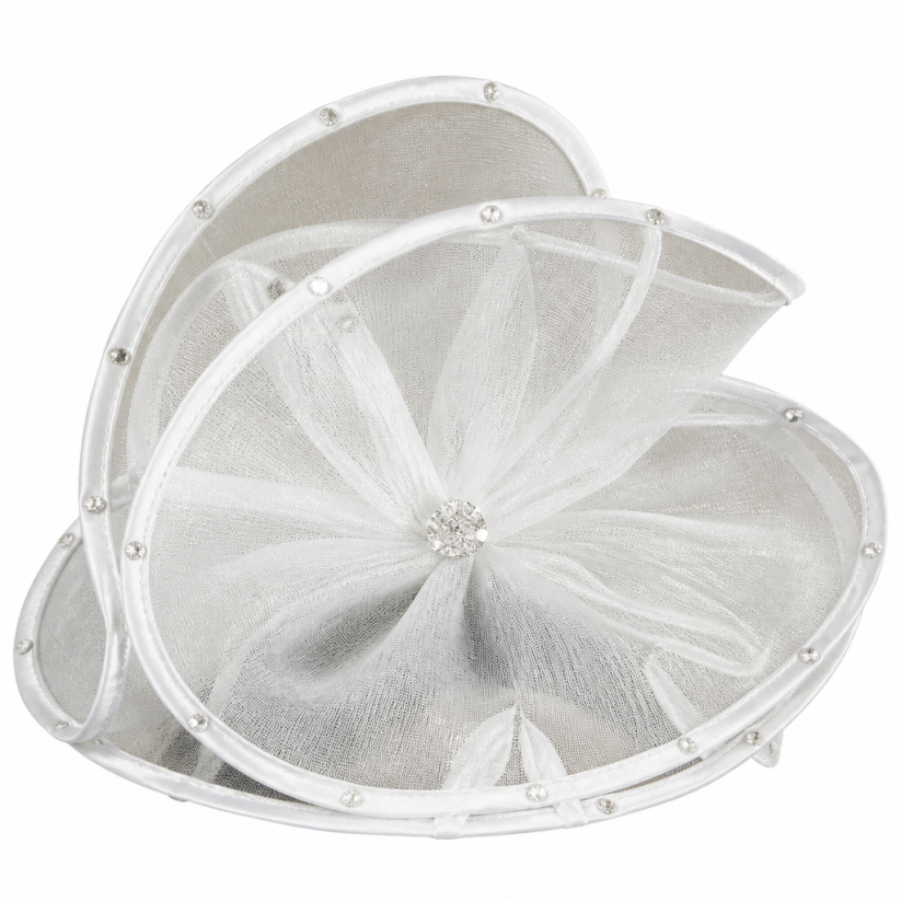 Lily And Taylor 4791-WHT-HAT Church Hat