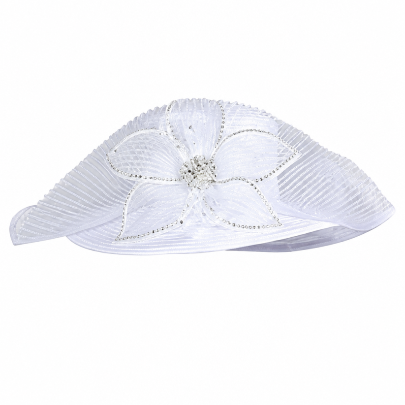 Giovanna D1684-WHT-H Church Hat