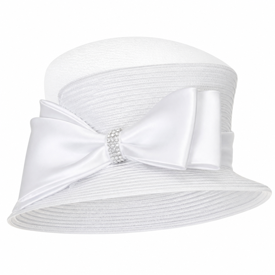Giovanna 0980-WHT-H Church Hat