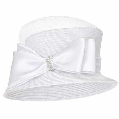 Giovanna 0980-WHT-H Church Hat