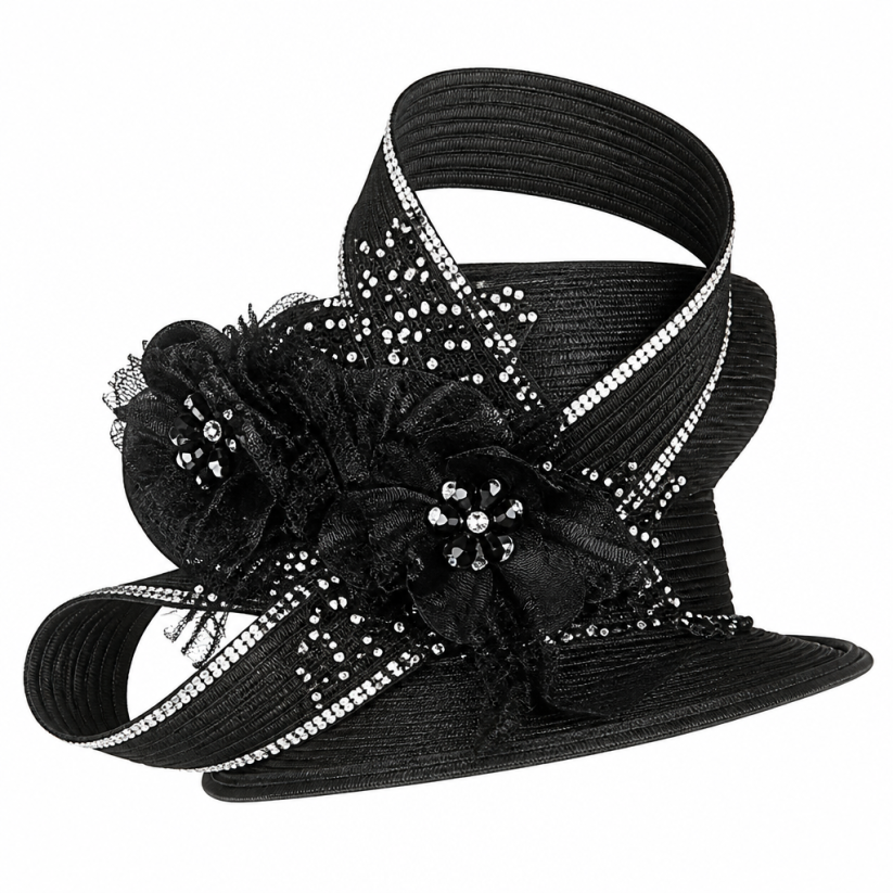 Mia By Giovanna D7212-BLK-HAT Church Hat