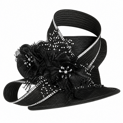 Mia By Giovanna D7212-BLK-HAT Church Hat