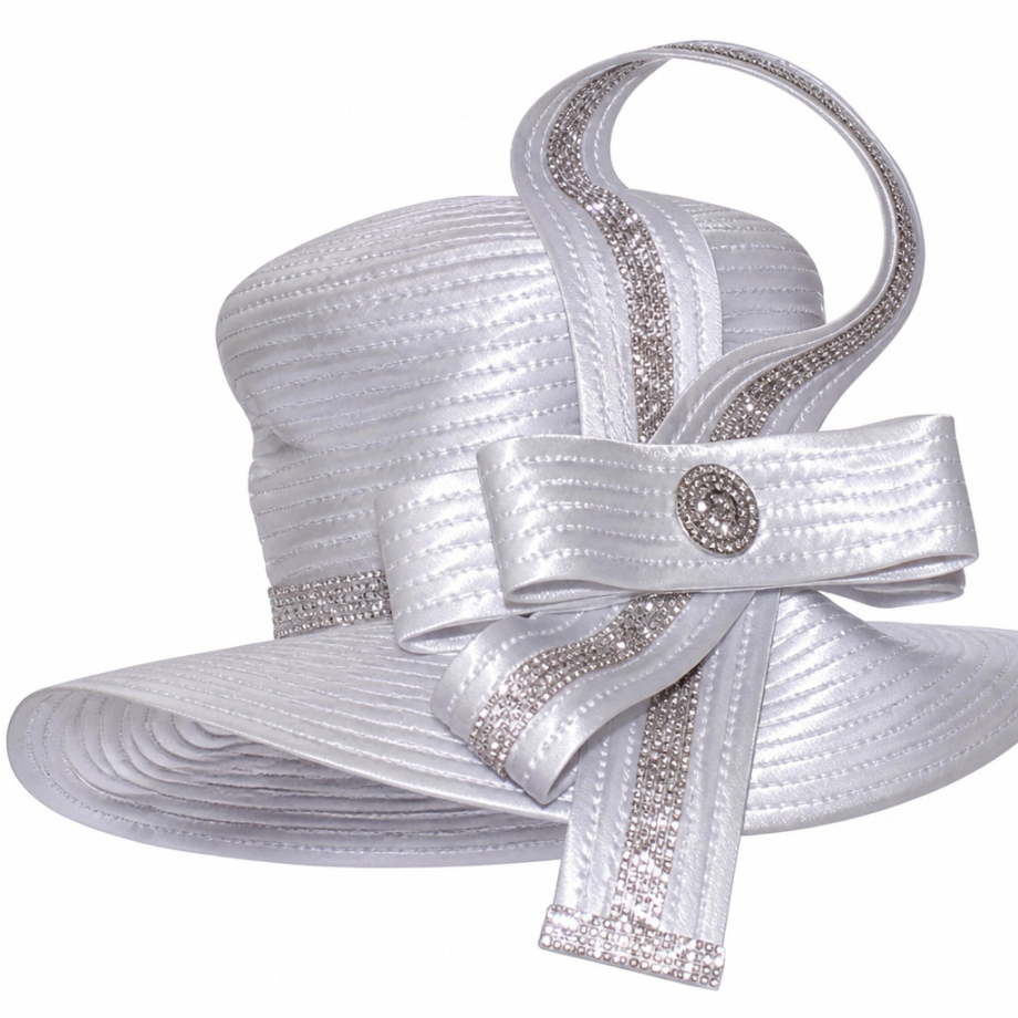 GMI 9872-WHT-H Womens Church Hat