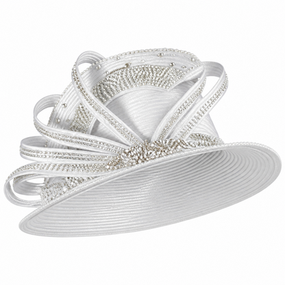 Lily And Taylor 4901-WHT Church Hat