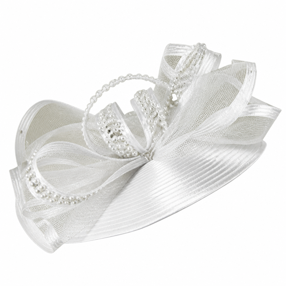 Lily And Taylor 5040-WHT Church Hat