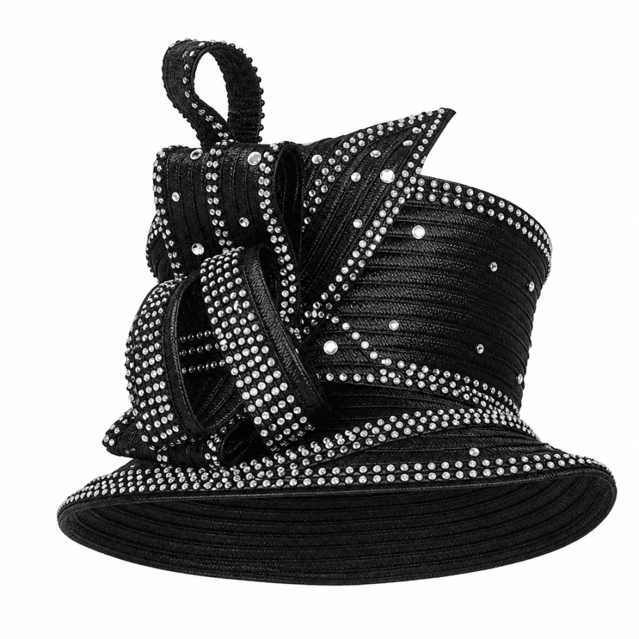 Giovanna DP2420-BLK-H Church Hat