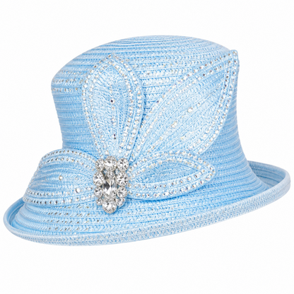 Giovanna D1587-BLU-H Church Hat