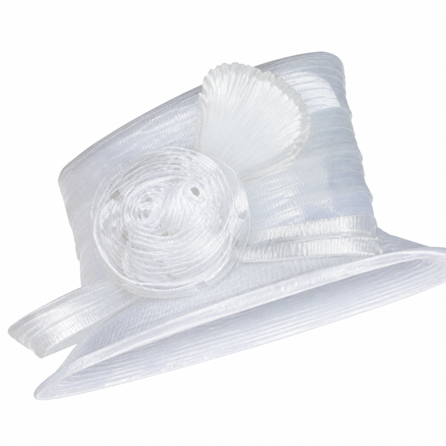 Giovanna 1451-WHT-H Church Hat