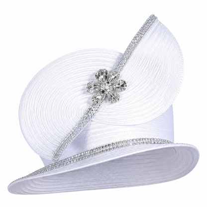 Mia By Giovanna D1674-WHT-H Church Hat