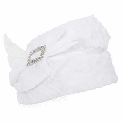 Giovanna 0948-WHT-H Church Hat