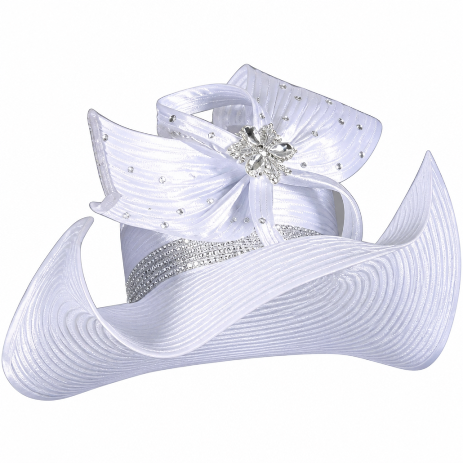 Giovanna G1229-WHT-H Church Hat