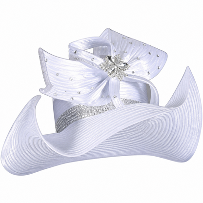 Giovanna G1229-WHT-H Church Hat