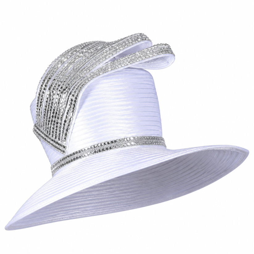 Giovanna G1227-WHT-H Church Hat