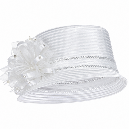 Giovanna D1345-WHT Church Hat