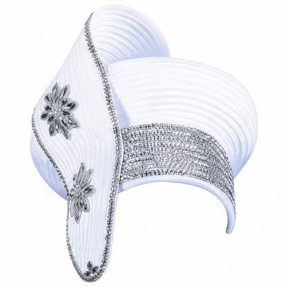 Giovanna 1212-WHT-H Church Hat