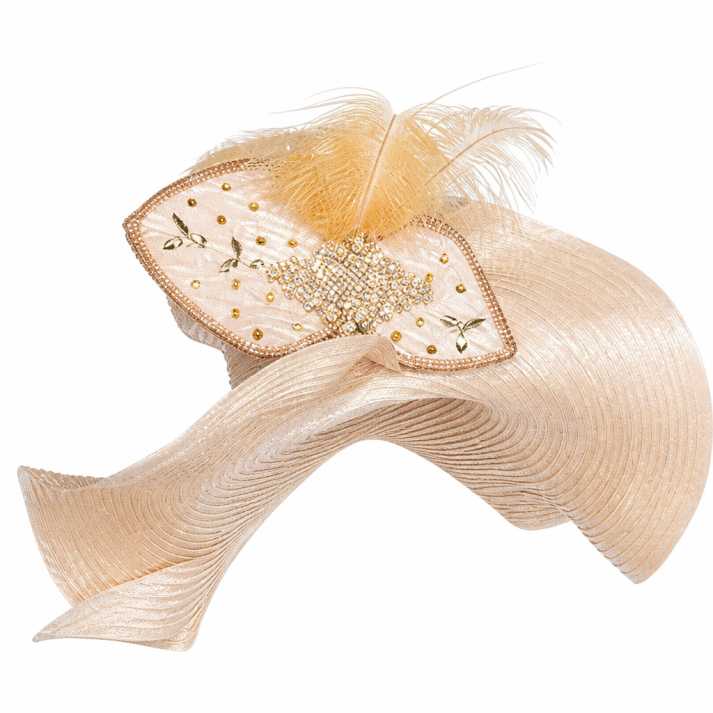 Elite Champagne 6267-H Church Hat