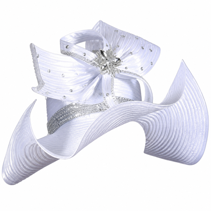 Giovanna G1229-WHT-H Church Hat