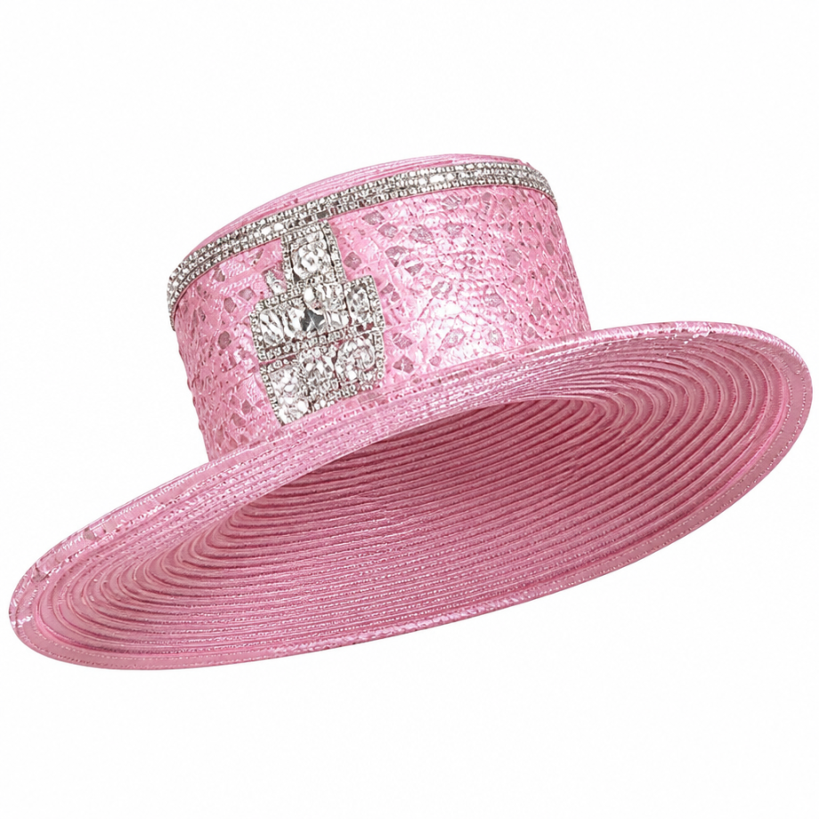 Giovanna 1216-PNK-H Church Hat