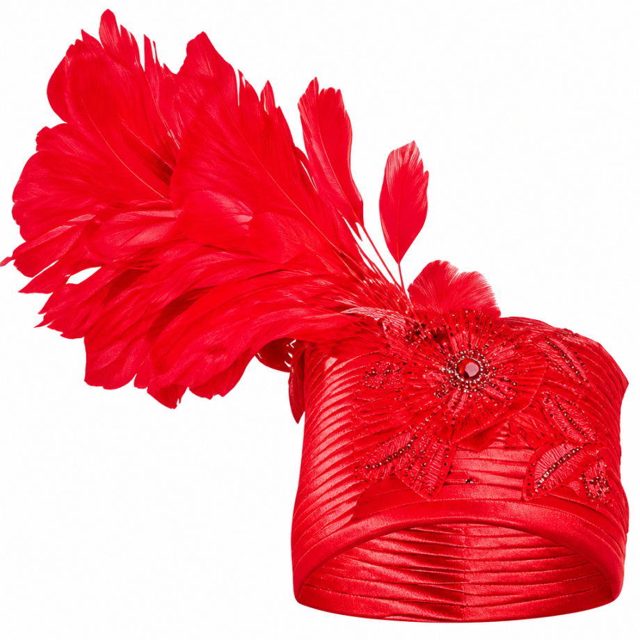 Giovanna 1211-RED-H Church Hat