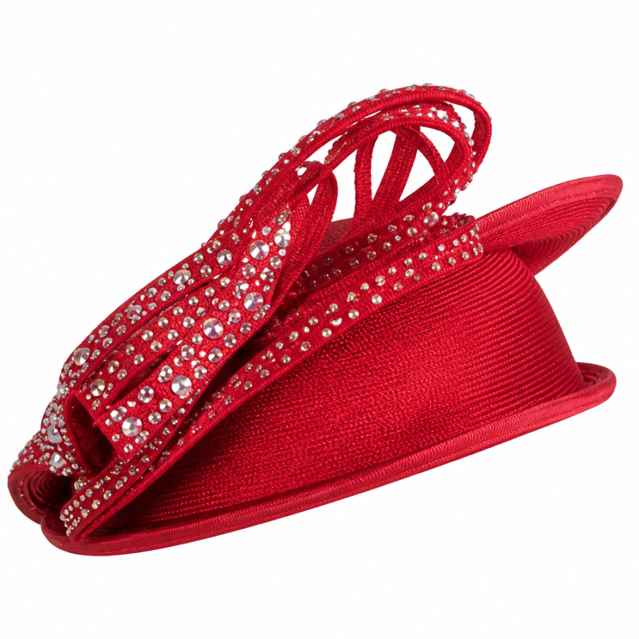 Lily And Taylor 4373-RED-Hat Church Hat