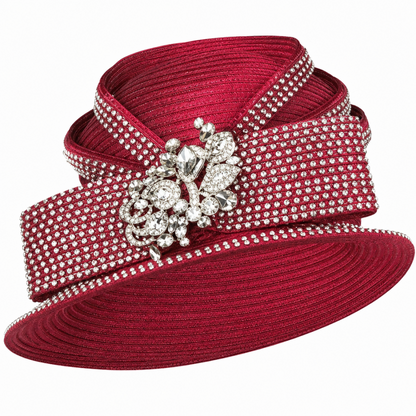 Giovanna D1570-RED-H Church Hat