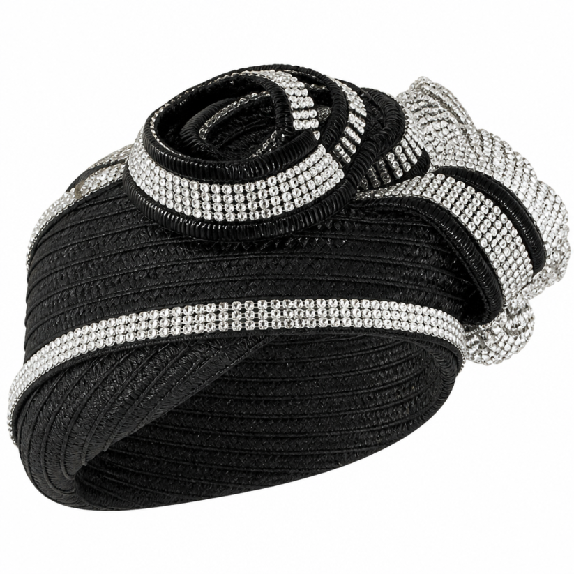 Lily And Taylor 4900-BLK-H Church Hat