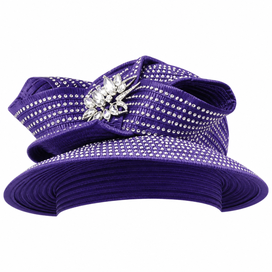 Lily And Taylor 4900-PUR-H Church Hat