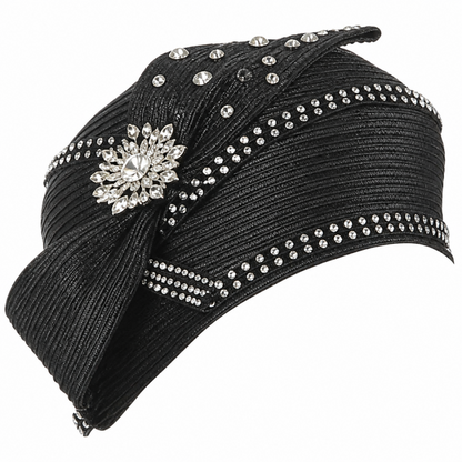 Giovanna 1154-BLK-H Church Hat