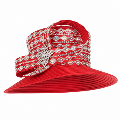 Mia By Giovanna G1185-BKRD Church Hat