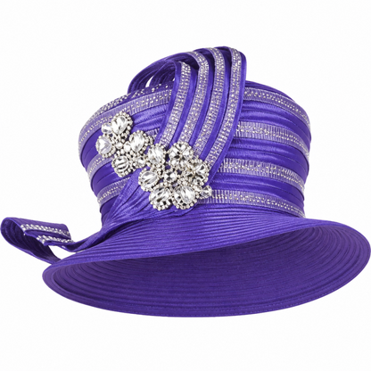 Giovanna G1194-PUR Church Hat